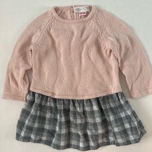 Zara Toddler Girls Rose and Winter Plaid Dress